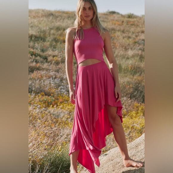 Free People Black Bethany Midi Dress - Picture 5 of 15